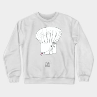 Chef's Hat with rat Crewneck Sweatshirt